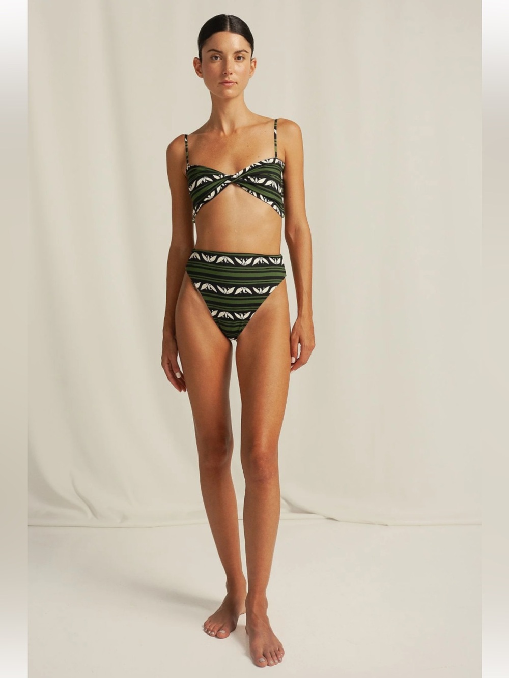 NWT CALA De La CRUZ LULU high Waist Bikini Set Size XS